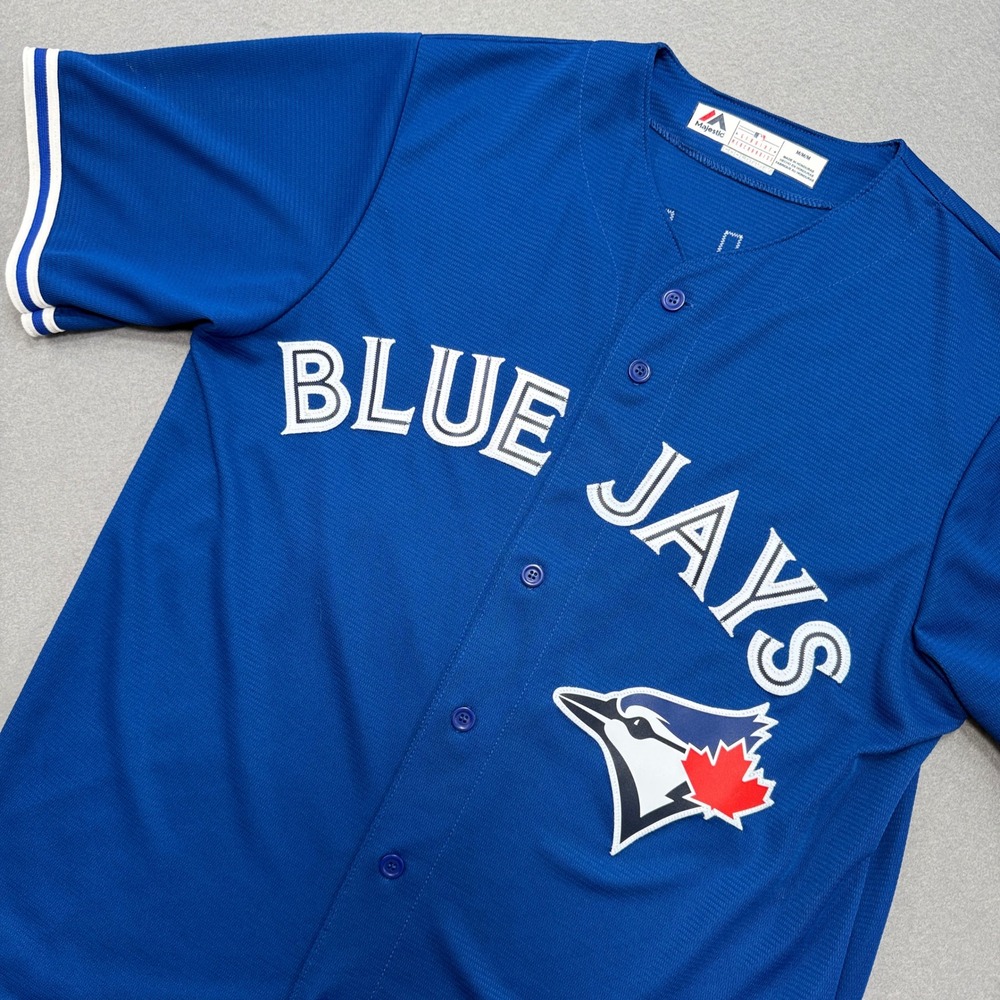 Majestic Toronto Blue Jays Jersey Men's Medium Blue Josh Donaldson #20 Cool Base